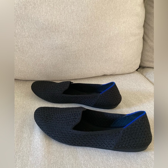 Rothy's Elegant Black Flats with Blue Highlights like new - Picture 5 of 5